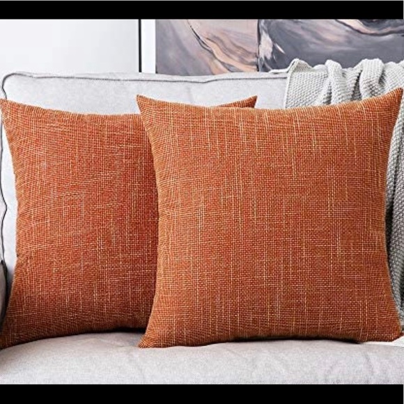 miulee Other - Miulee 18”x18” orange pillow cover set of 2 farmhouse style linen NWT